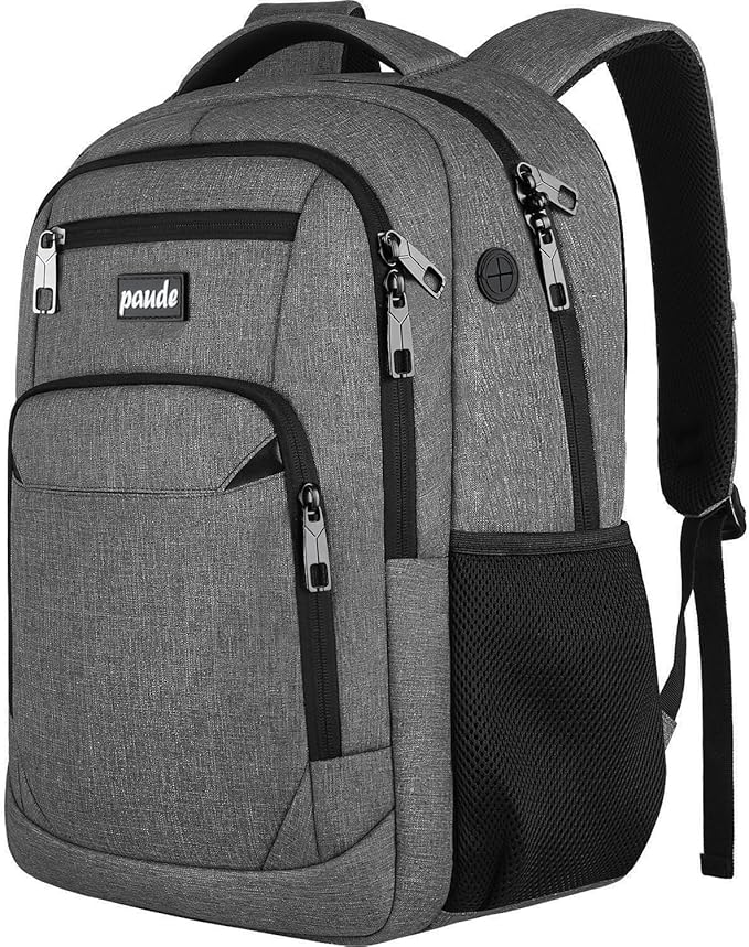 Paude Travel Backpack for Men and Women,17.3 inch School Backpack for Teens,Laptop Backpack with USB Charging port for Business College Trip