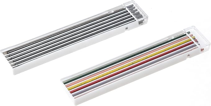 Leda Mechanical Pencil Black and Mixed Colors Lead Refill Pack for drawing and sketching