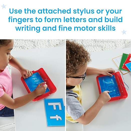 hand2mind Letter Tracing Sensory Pad, Reusable Handwriting Practice for Kids 3-5, Learn to Write, Letter Tracing Board, Toddler Writing Practice, Montessori Alphabet Toys, Preschool Learning Toys