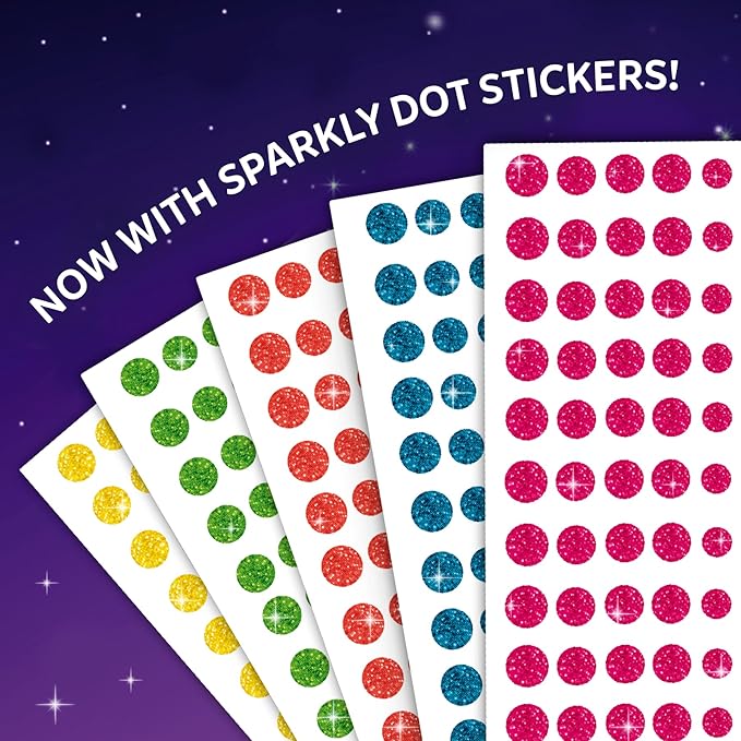 Skillmatics Dot It Sticker Art - Unicorns & Princesses, 500+ Sparkly Stickers, Mess-Free Fun for Kids, DIY Scrapbooking Craft Kits, Travel Toys, Gifts for Ages 3, 4, 5, 6, 7