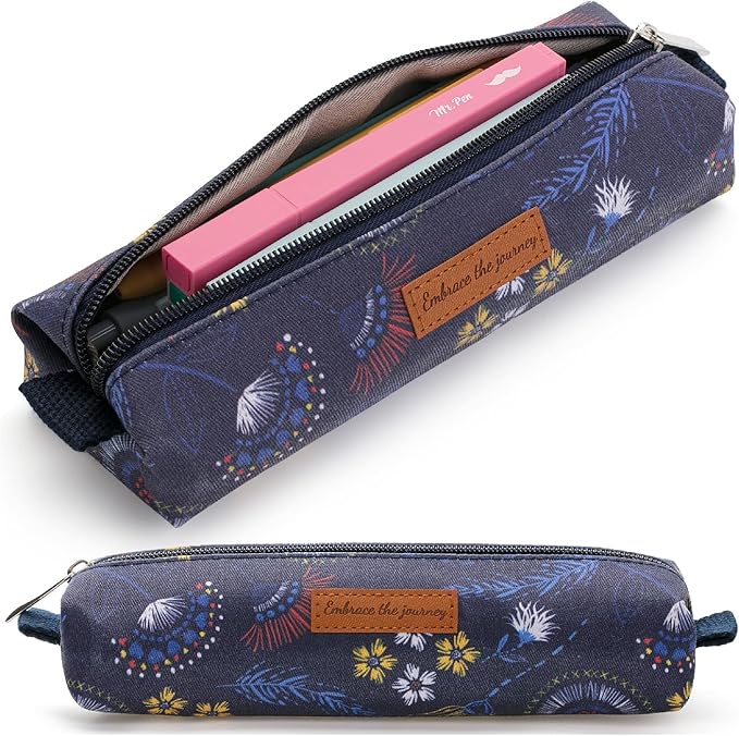 Mr. Pen- Cute Pencil Case Pouch, Multipurpose Canvas Bible Pencil Pouch, Smooth Zipper, Premium Material, Neat Stitches, Ideal for Stationery, Cosmetics, Electronics, School, Office, Travel