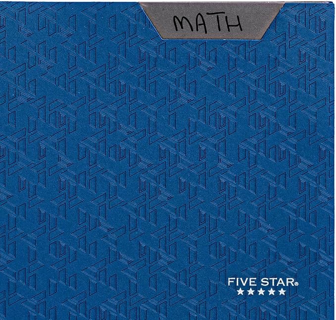 Five Star 2 Pocket Folder, Stay-Put Folder, Plastic Colored Folders with Pockets & Prong Fasteners, for Home, School Supplies & Home Office, 11” x 8-1/2”, Blue (72115) (Pack of 2)