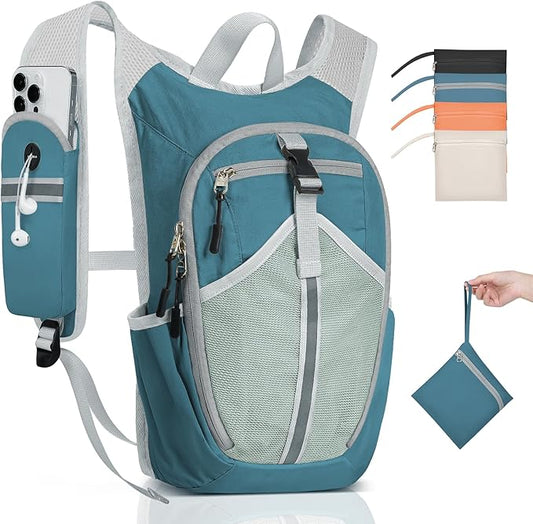 Small Hiking Backpack 15L-Lightweight Packable Foldable Backpack for Travel Camping Outdoor Commute,Compact Rucksack for Women Men(Blue)