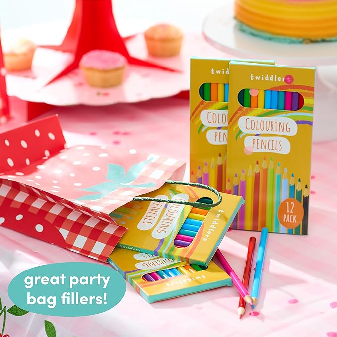 THE TWIDDLERS 10 Packs of Coloring Pencils, 12 Pencils Per Box, 120 Bulk colored pencils - 7" Full Length Multipack Drawing Set School Supplies, Party Favors, Art Sketching Pencils for Kids & Adults