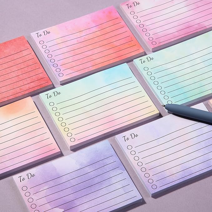 Mr. Pen- to Do List Sticky Notes, 3"x4", 9 Pads, 450 Sheets, Lined Checklist Sticky Pads with Smooth Writing, Easy Peel-Off, Thick Paper for Planning, Office, School & Daily Tasks