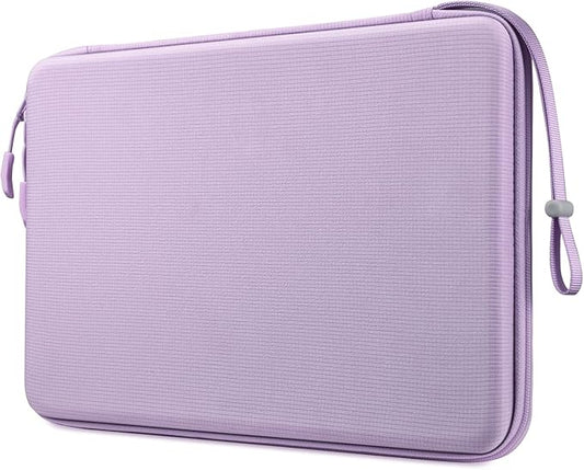 FINPAC 15.6-inch Hard Laptop Sleeve Case Compatible with 15.6 Inch Acer Aspire, Shockproof Computer Carrying Case for HP Dell Razer Samsung Laptop Chromebook, Lilac