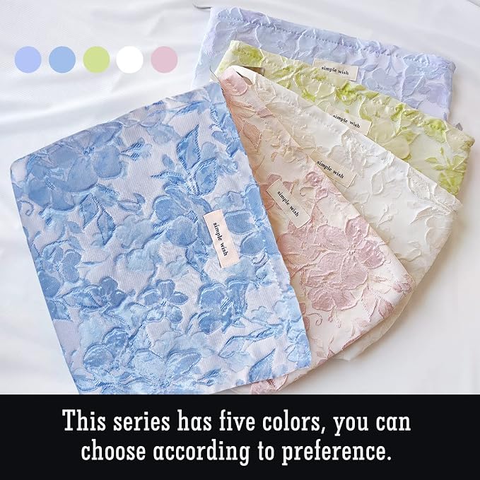 STARDW Aesthetic Floral Makeup Bag Cute Small Cosmetic Bags for Women Girls, Travel Toiletry Bag Large Capacity Zipper Makeup Pouch, Purse Organizer Pouches