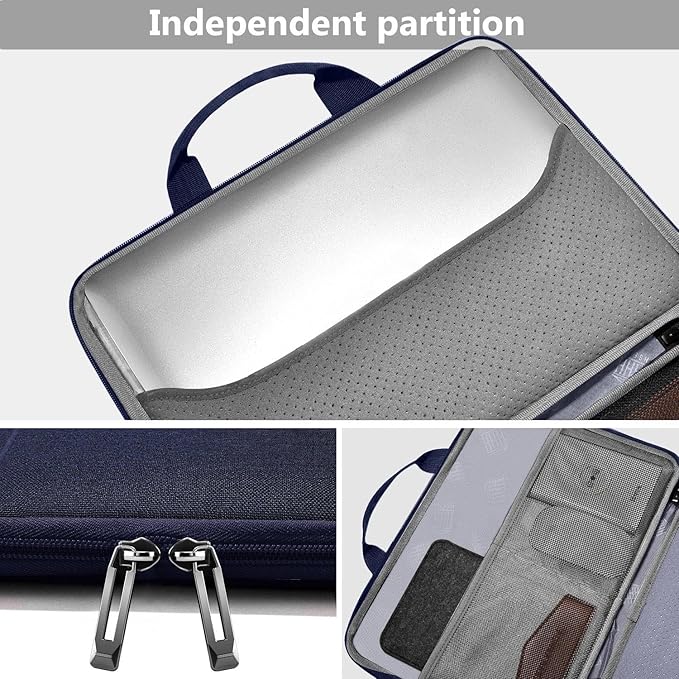 Hseok Laptop Sleeve 13-14 Inch Case Briefcase Compatible with MacBook Neo Pro 14 M5/M4/M3/M2/M1, All Models 13.3 Mac Air/Pro, XPS 13 14, Most Popular 13"-14" Notebooks,D01B02