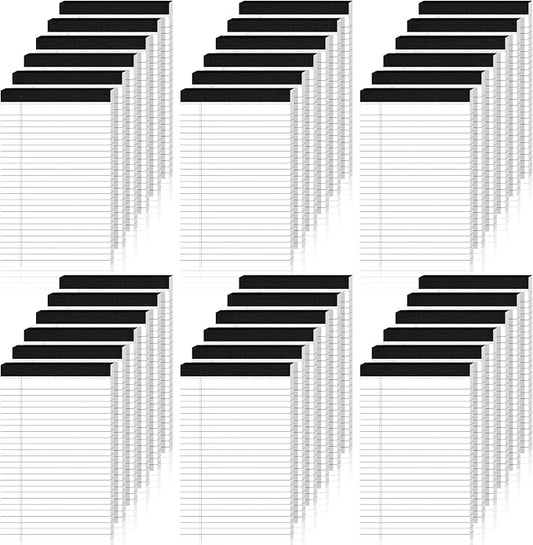 5x8 Lined Notepads 36-Pack - White Ruled Memo Pads with Firm Backing for Daily Lists, School Notes & Office Reminders | Smooth No-Bleed Paper for Students, Teachers & Professionals