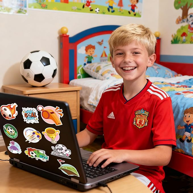 Soccer Party Favors - 100 PCS Soccer Stickers for Kids | 2026 World Game Cup Merchandise Gifts Activities Birthday Toys Games Crafts for Goodie Bags Gift Bags