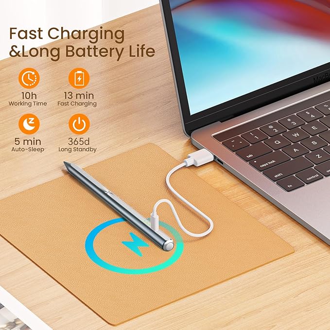 Hastraith Stylus Pen for iPad(2018-2026)-13 Mins Fast Charge with Tilt Sensitivity & Palm Rejection for iPad 11/10/9/8/7/6th Gen, Air 5/4/3/M4/M3/M2, Pro 13"/12.9"/11"/M4, Mini 7/6/5th, Metallic Blue