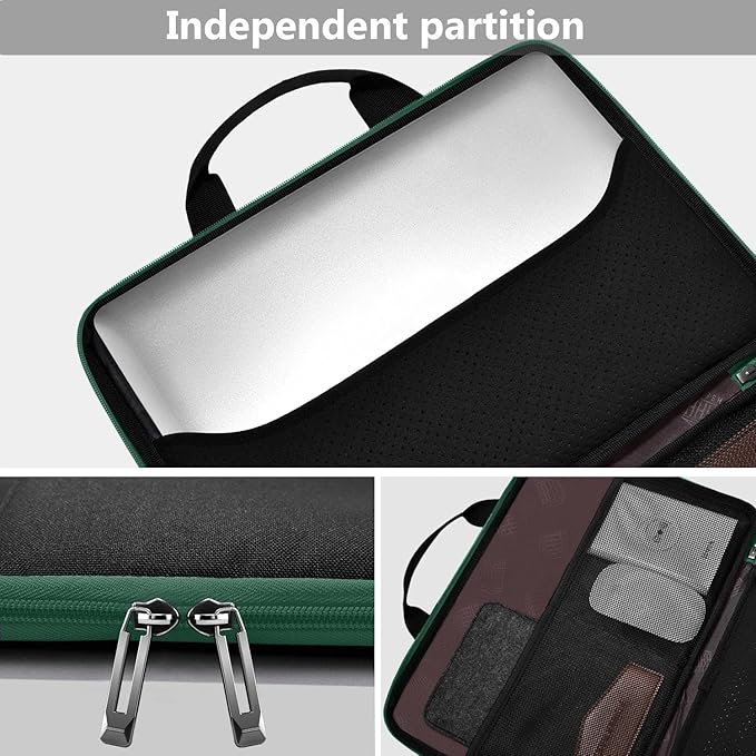 Hseok Laptop Sleeve 13-14 Inch Case Briefcase Compatible with MacBook Neo Pro 14 M5/M4/M3/M2/M1, All Models 13.3 Mac Air/Pro, XPS 13 14, Most Popular 13"-14" Notebooks,BK01GR01