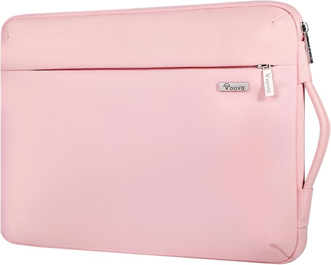Voova Laptop Sleeve Case 13 13.6 Inch for Women, 360°Protective Waterproof Slim Computer Bag Cover Compatible with MacBook Air 13 M1/M2/M3/M4 2020-2024, MacBook Pro 13, IPad Air/Pro 13, Pink