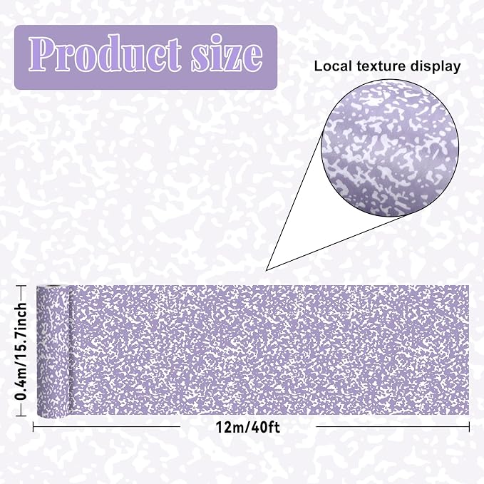 Purple Composition Bulletin Board Roll Non-Woven Fabric Posters 15.7" x40ft