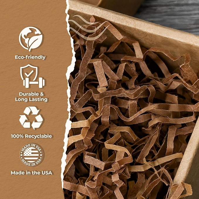 MagicWater Scented Crinkle Cut Paper - 2 oz - Cinnamon Buns - Perfect for Shredded Paper Filler, Basket Filler, Gift Boxes, Bridesmaid Gifts, Christmas Stuffers & More – For All Occasions