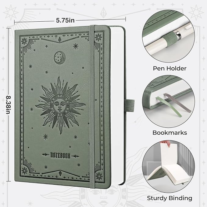 EMSHOI Graph Grid Journal Notebook, 320 Pages, A5 Size (5.7'' x 8.3'')