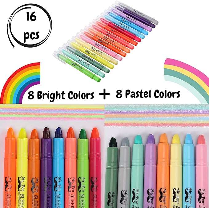 Mr. Pen- No Bleed Gel Highlighters, Assorted Colors, 16 Pack, Bible Highlighters and Pens No Bleed, Bible Markers for Study, Journaling, School Supplies and Accessories