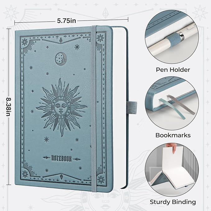 EMSHOI Dotted Journal Notebook, 320 Pages, A5 Size (5.7'' x 8.3'')
