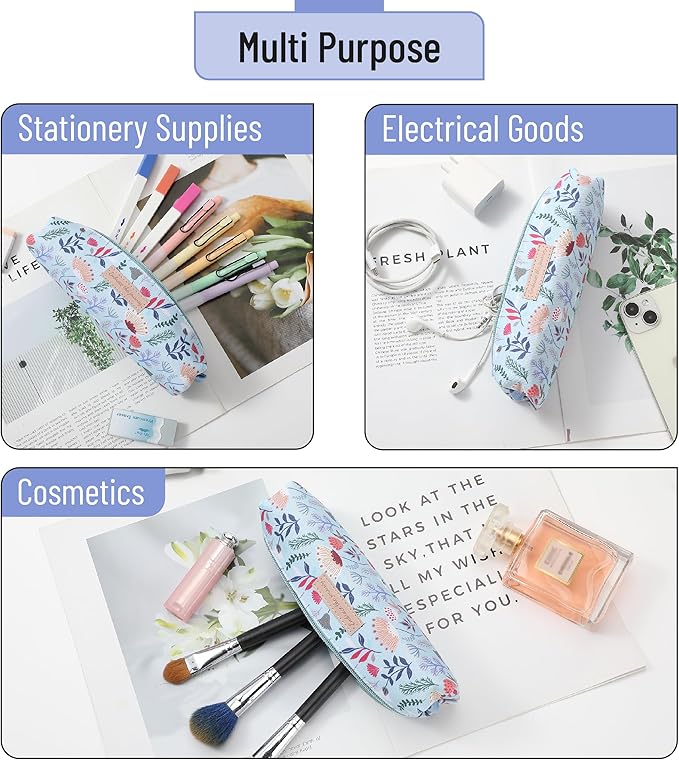 Mr. Pen- Cute Pencil Case Pouch, Multipurpose Canvas Bible Pencil Pouch, Smooth Zipper, Premium Material, Neat Stitches, Ideal for Stationery, Cosmetics, Electronics, School, Office, Travel