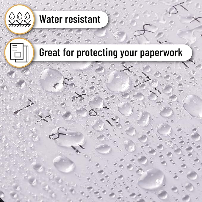 Mr. Pen- Reusable Dry Erase Pocket Sleeves, 10.2" x 14", 6 Pack, Black, Clear Plastic Paper Sleeves, Ticket Holders, Clear Plastic Sheet Protectors, Teacher, School, Classroom Supplies