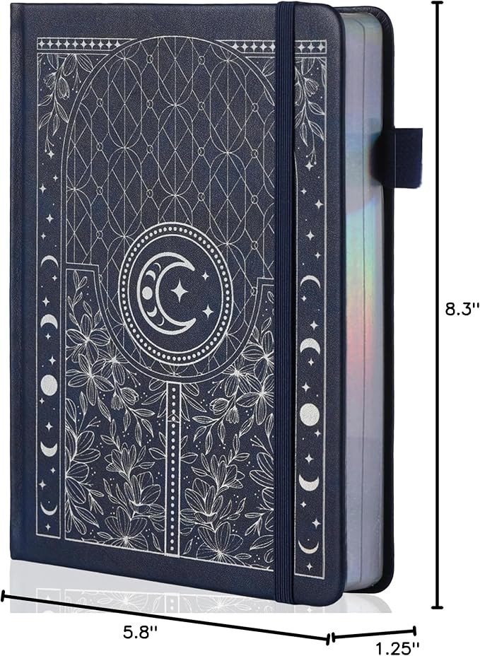 TIEFOSSI Dotted Journal Notebook, 160gsm 256 Numbered Thick Paper, A5 Hardcover Dotted Grid Diary for Women Men Work Writing, Journaling, Drawing, 5.8 x 8.3 in