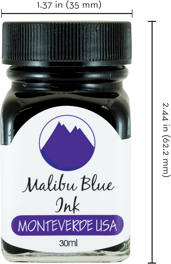 Monteverde USA Ink with ITF Technology, 30 ml Malibu Blue (G309MU)