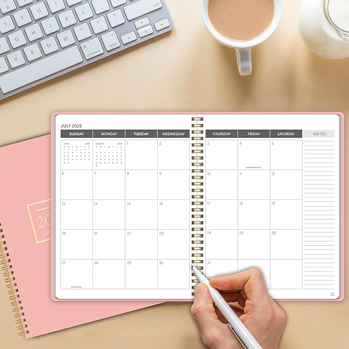 Monthly Planner 2026-2027, 2026 Calendar 18 Months Planner, January 2026 - June 2027, 8.5" x 11", 2026 Academic Calendar Hard PVC Cover with Spiral Bound, Perfect for School & Office for Women & Men