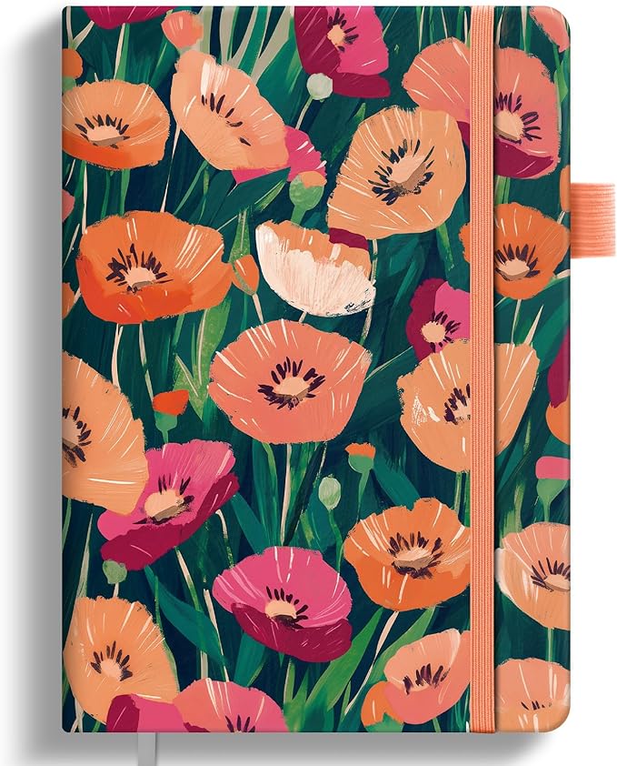 Taja Pretty Lined Journal for Women, Aesthetic Cute Hardcover Leather Journal for Writing, A5 College Ruled Notebook for Work & Note Taking, Perfect for Office School Home, 160 Pages, Golden Blush