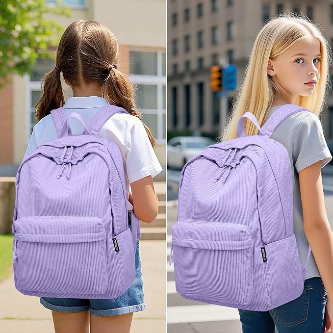 ZUBOND Girls Backpack, Lightweight School Bookbag for Teens, College Students Women & Men, Cute Large Laptop Backpack Fits 15.6 Inch Notebook