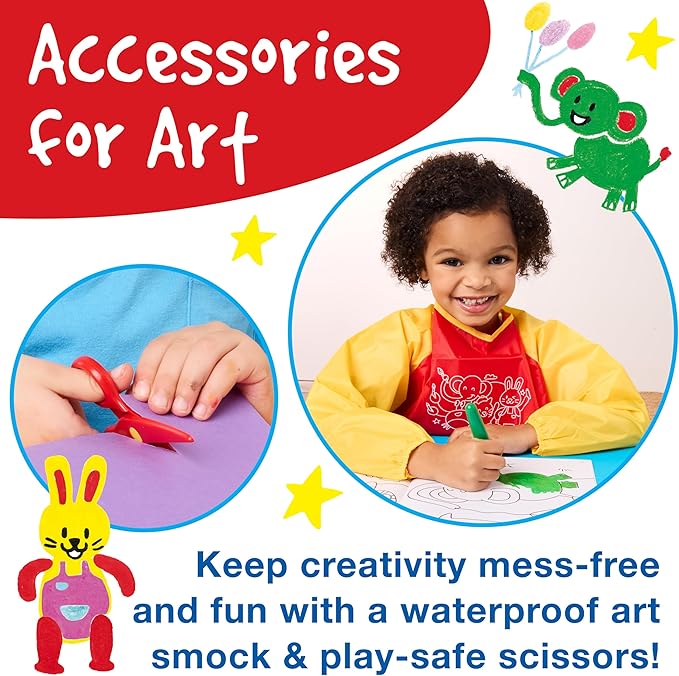Faber-Castell Little Creatives ArtPlay Set: 15 Piece Toddler Art Set, Jumbo Crayons, Toddler Painting Set, and Kids Art Supplies, Spring Craft Supplies (Ages 3+)