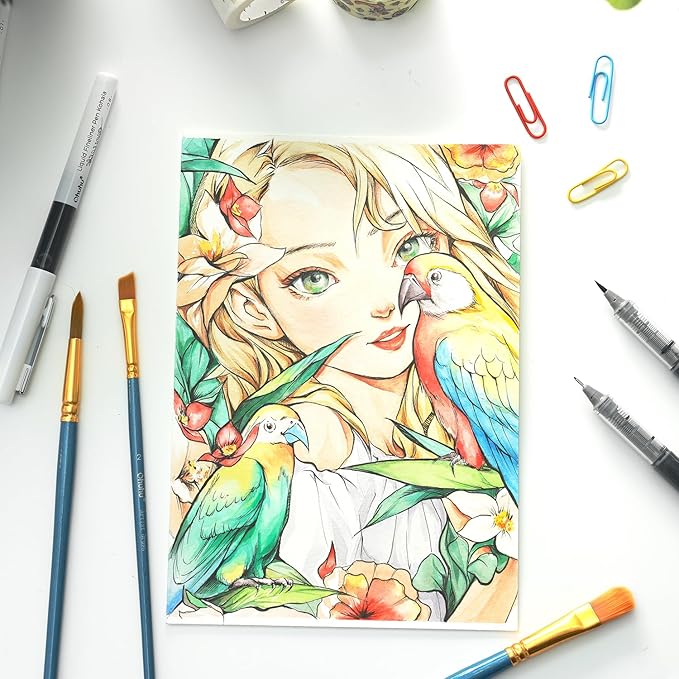 Ohuhu Liquid Fineliner Drawing Pens: 9 Sizes Micro Pens Drawing Pens Pigment Black Ink Water-proof Alcohol-proof Assorted Point Tips Smooth Writing Sketching Journaling Anime Artist Beginners - Kohala