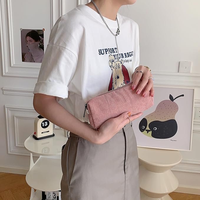 Cute Pencil Case Aesthetic Student Pencil Pouch Coin Pen Pouch Cosmetic Bag Office Stationery Organizer For Kids Teen School