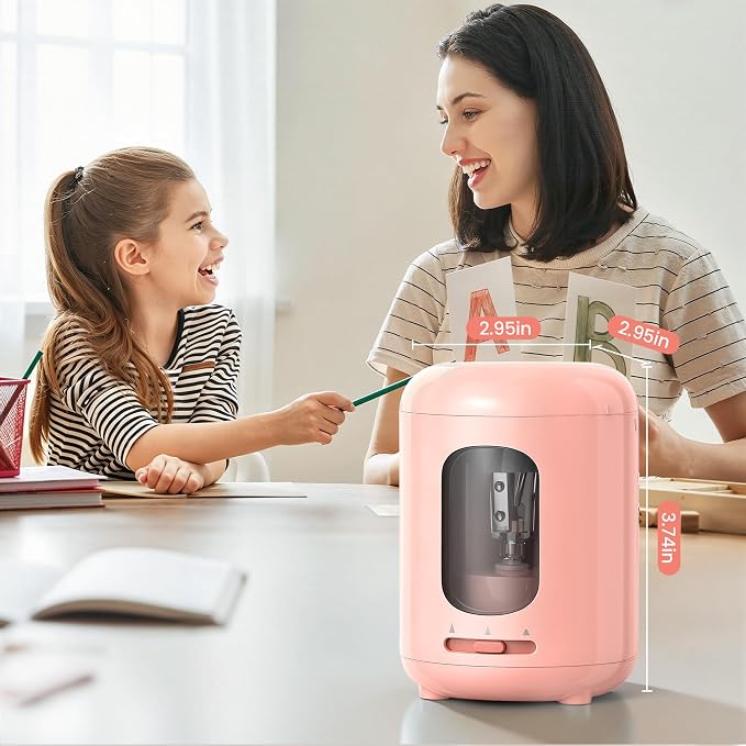deli Electric Pencil Sharpener,3 Sharpness Modes,Battery Operated(6.5-8mm)