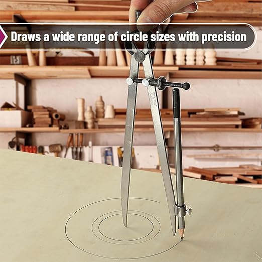 Mr. Pen- Professional Compass with Lock, Pencil Compass, Woodworking Compass, Compass for Geometry, Wing Divider, Compass Drawing, Drafting Compass, Carpenter Compass