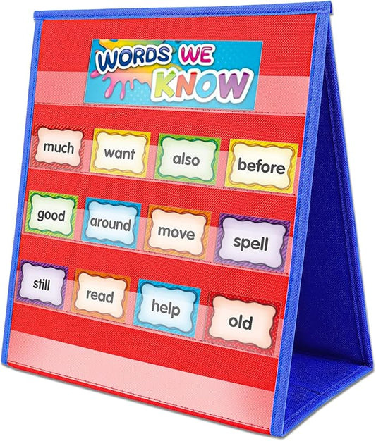 EAMAY Reading Specialist Multipurpose Table Top Pocket Chart (12W*13L, Blue)