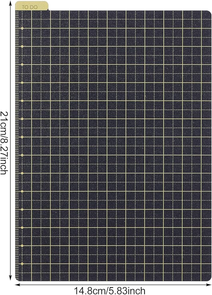 Thenshop 5 Pack A5 Yellow Pencil Board Reusable Notebook Accessory, Flexibility Layout Grids Board with Ruler Scale