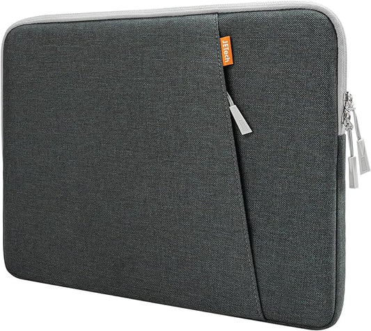 JETech Laptop Sleeve for 13-14Inch MacBook Neo (A18 Pro), MacBook Air/Pro (M1-M5) 2020-2026, 13-13.6 Inch Notebook, Waterproof Shock Resistant Bag Case with Accessory Pocket (Dark Grey)
