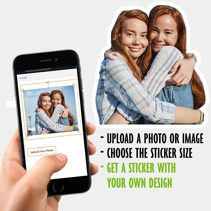 Photo Prints Stickers with Your Own Foto, Image, Logo - Create Your Own Design Photo Stickers - Personalized Custom Waterproof Vinyl Stickers