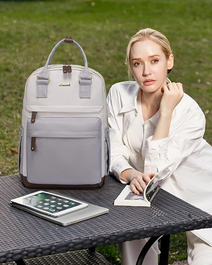 LOVEVOOK Travel Laptop Backpack Women, 17.3 Inch Anti-theft Laptop Bag with USB Port, Fashion Waterproof Computer Backpacks Teacher Nurse Backpack Purse for College School Work