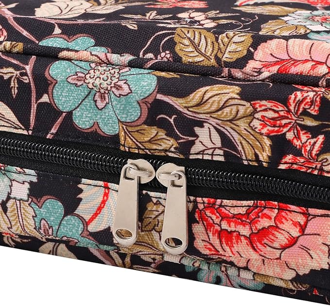 480 Slots Color Pencil Case - Pencil Holder with Handy Wrap & Zipper, Multilayer Holder for for Watercolor Pens or Markers (Begonia Black)