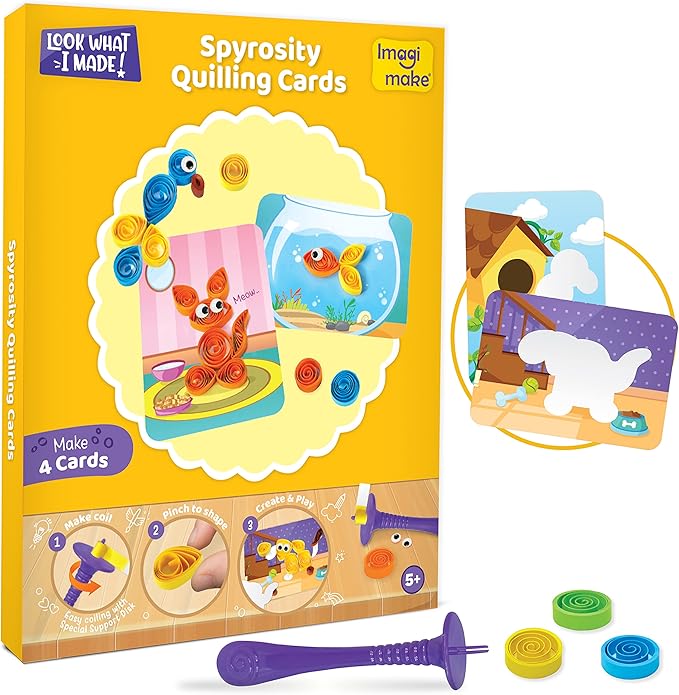 Imagimake 5-in-1 Awesome Craft Kit | Includes 15+ Projects | Crafts for Kids Ages 4-8 | 5 to 7 Year Old Girl Birthday Gifts | Arts and Crafts for Kids Ages 6-8 | 6 Year Old Girl Birthday Gift
