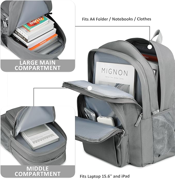abshoo Classical Basic Travel Backpack For School Water Resistant Bookbag | For School, For School