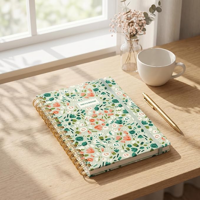 AHGXG Spiral Journal Notebook, 160 Lined Pages, A5 Size (5.7'' x 8.3'')