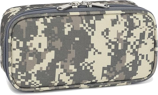 FlowFly Large Capacity Pencil Case for Kids, Boys & Girls – Zippered Multi-Functional Pen Pouch, Soft & Portable Pencil Bag for School, Teens, Students, Digital Camo