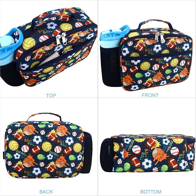 RHCPFOVR Kids Lunch Bag - Insulated Lunch Box for Boys Girls,Washable Lunch Bag and Reusable Toddler Leak-proof Lunchbox for School and Daycare