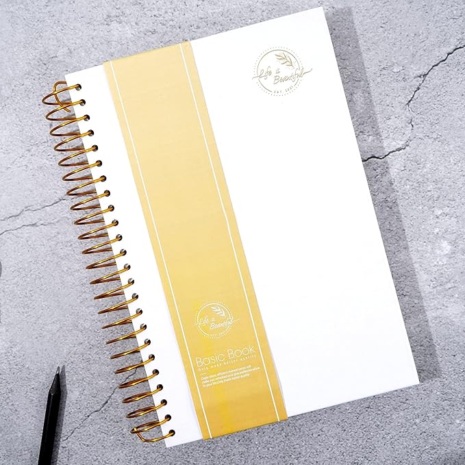 Yoment Small Spiral Notebook,300 Pages Hardcover Spiral Notebooks,5.5”x 7.5”College Ruled Notebook,A5 Spiral Bound Journal,Hard Cover Notebooks for Work Writing School,A5 White