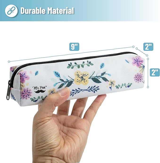 Mr. Pen- Cute Pencil Case Pouch, 2 Pack, Multipurpose Canvas Bible Pencil Pouch, Smooth Zipper, Premium Material, Neat Stitches, Ideal for Stationery, Cosmetics, Electronics, School, Office, Travel