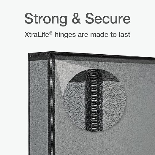 Oxford Ring Binders, 1" Round Ring Binders, View Binder, Covers on 3 Sides, XtraLife Hinge, Non-Stick, PVC-Free, Black, 225 Sheet Capacity (1002546)