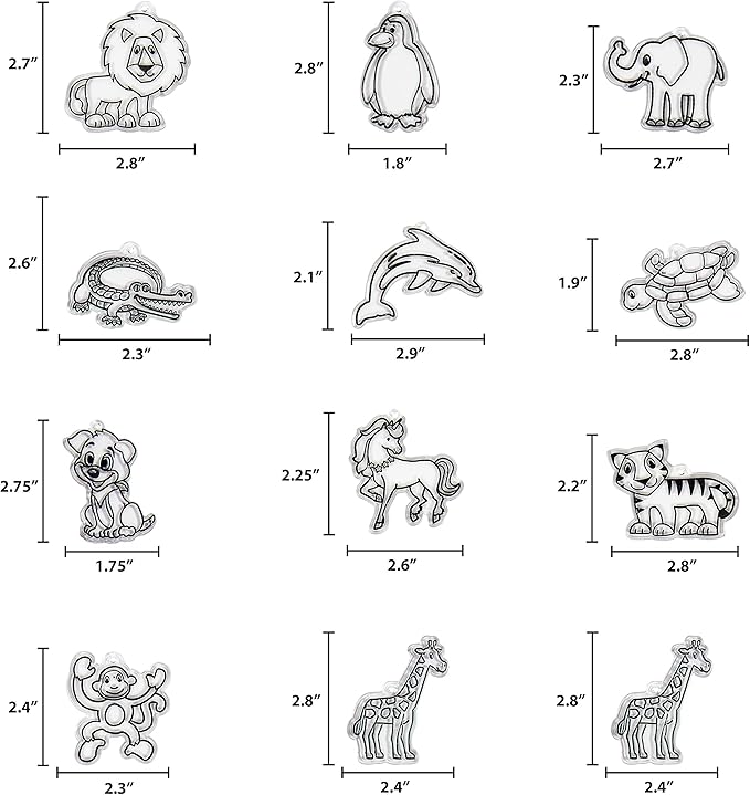Made By Me Animal Suncatcher Refill Pack 12 pk by Horizon Group USA, multicolor, one size
