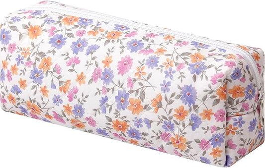 Pencil Case Pen Case Office College School Storage Bag Pouch Holder Box Organizer Makeup Pouch Cosmetic Bag Aesthetic Cute Pencil Case for Girls Boys Kids (F)
